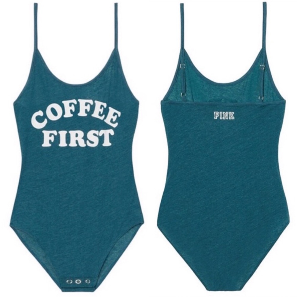 Victoria’s Secret Pink Coffee First Bodysuit S